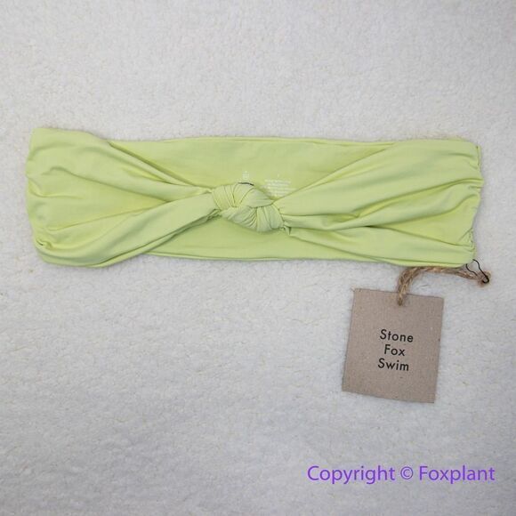 NEW Stone Fox Swim x Free People lele knotted bandeau bikini top, size S - Picture 2 of 6